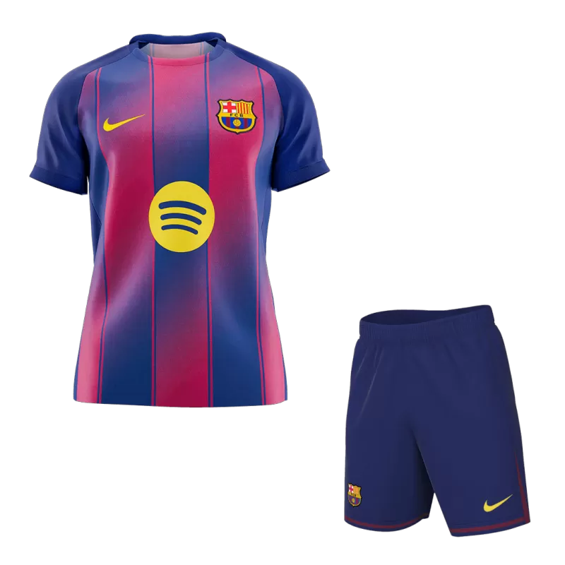 Barcelona Home Soccer Jersey Kit(Jersey+Shorts) 2025/26