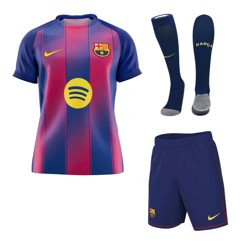 Barcelona Home Soccer Jersey Kit(Jersey+Shorts+Socks) 2025/26