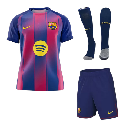 Barcelona Home Soccer Jersey Kit(Jersey+Shorts+Socks) 2025/26