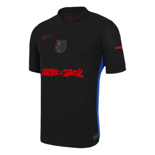 Player Version Barcelona X Travis Scott Away Soccer Jersey 2024/25 - Red - Slim Fit