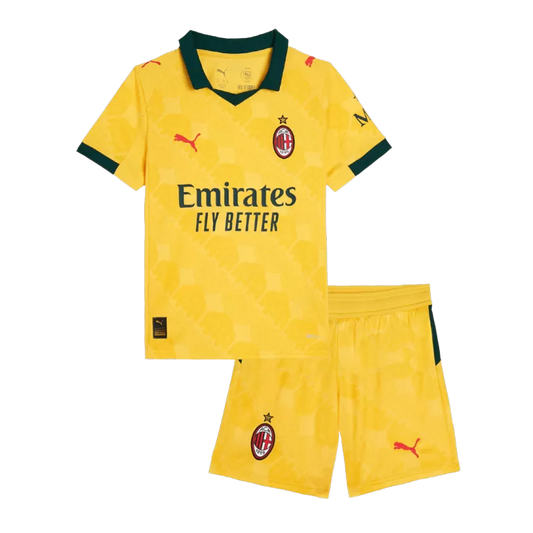 Kid's AC Milan Third Away Soccer Jersey Kit(Jersey+Shorts) 2025/26