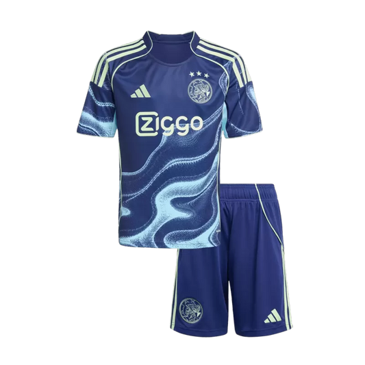 Kid's Ajax Away Soccer Jersey Kit (Jersey+Shorts) 2025/26