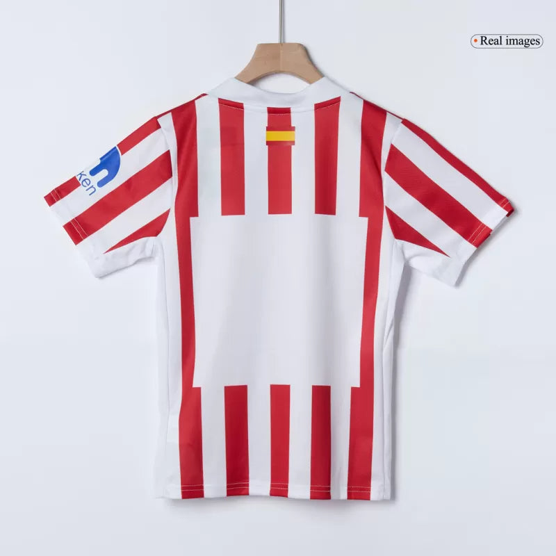 Kid's Atletico Madrid Home Soccer Jersey Kit(Jersey+Shorts) 2025/26