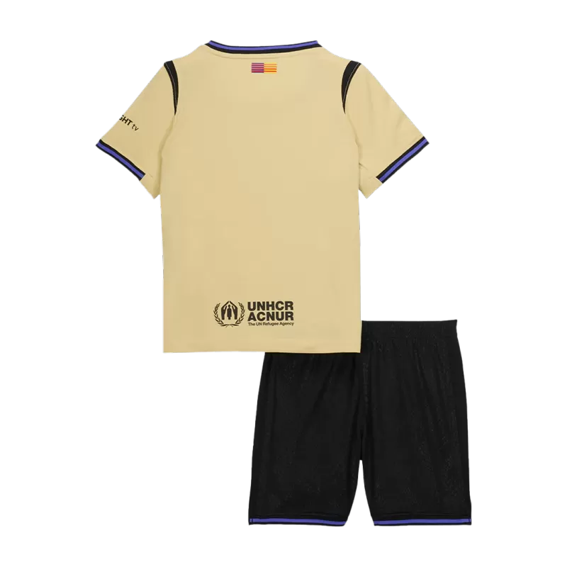 Kid‘s Barcelona Away Soccer Jerseys (Jersey+Short) Kit 2025/26