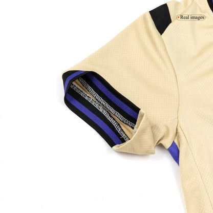 Kid‘s Barcelona Away Soccer Jerseys (Jersey+Short+Socks) Kit 2025/26