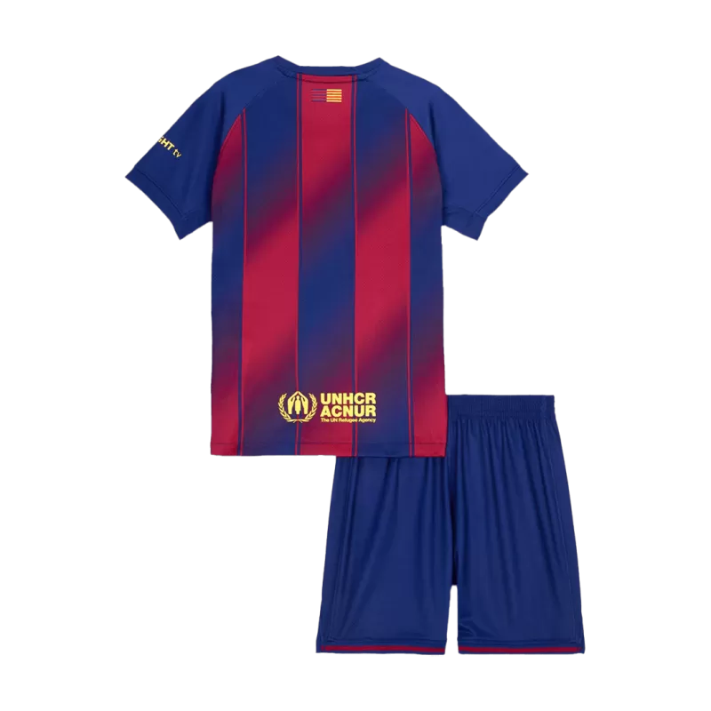 Kid‘s  Barcelona Home Soccer Jerseys (Jersey+Short) Kit 2025/26