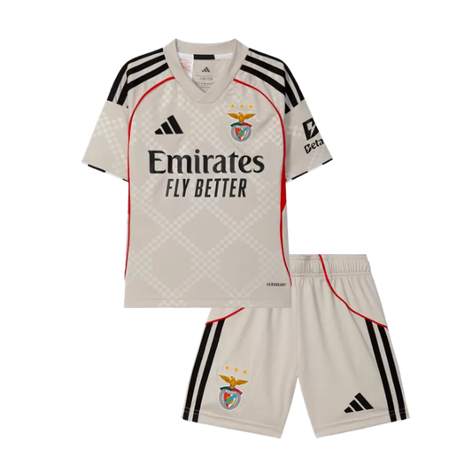 Kid's Benfica Away Soccer Jersey Kit(Jersey+Shorts) 2025/26