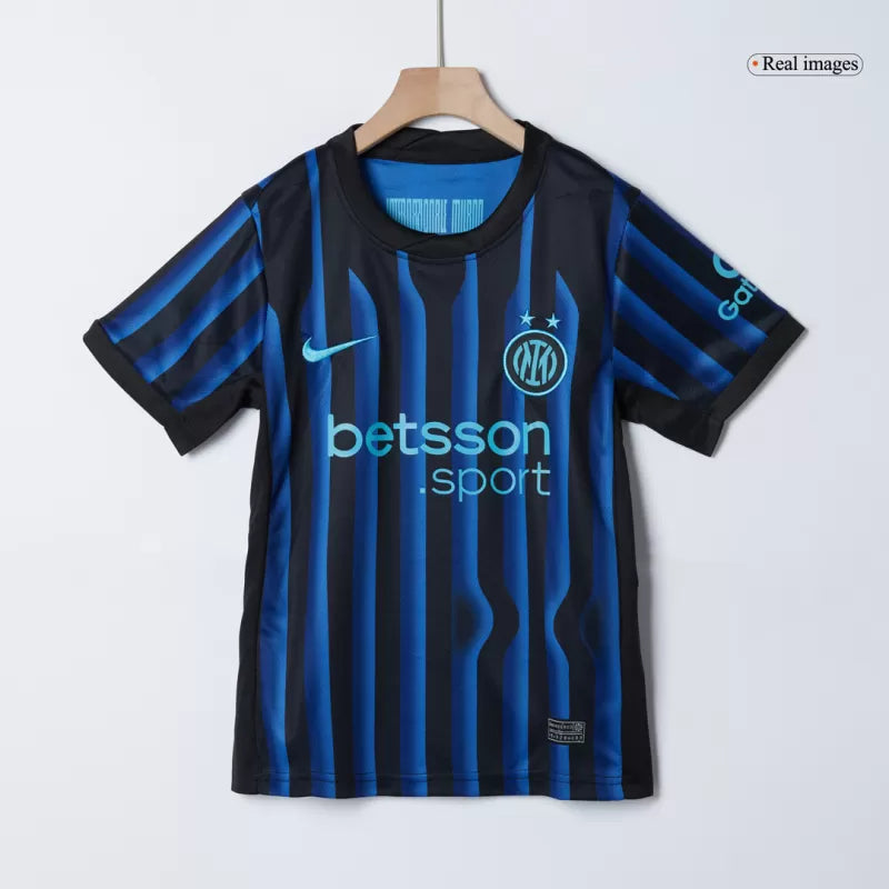 Kid's Inter Milan Home Soccer Jersey Kit(Jersey+Shorts+Socks) 2025/26