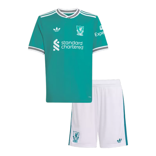 Kid's Liverpool Third Away Soccer Jersey 2025/26 (Jersey+Shorts)
