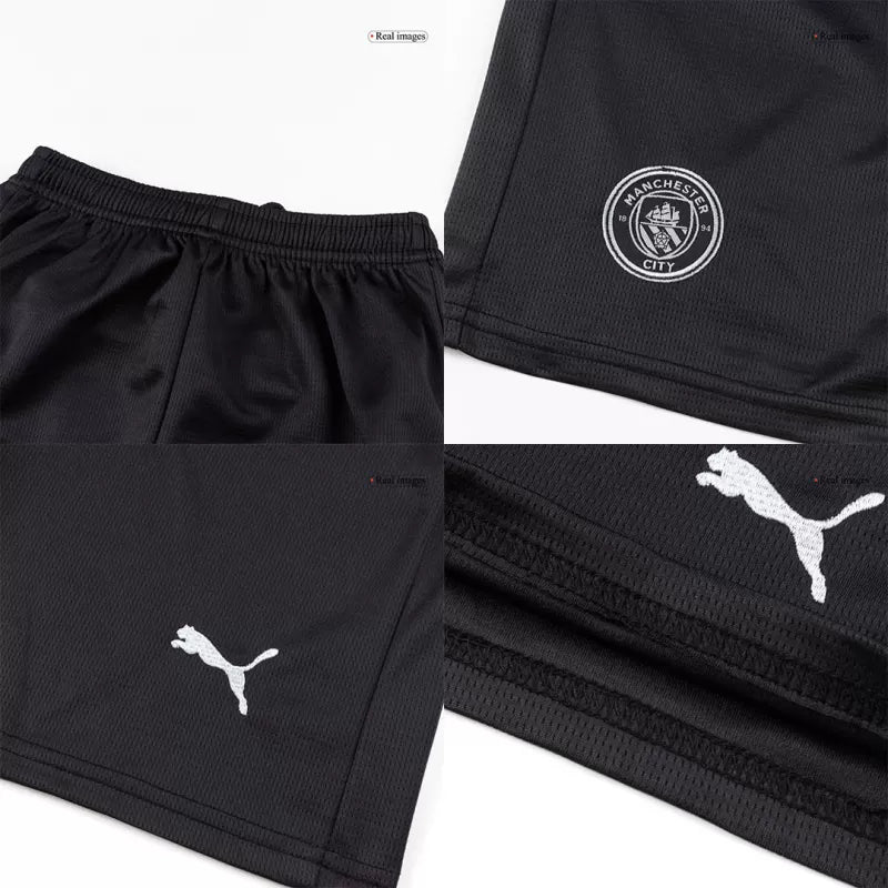 Kid's Manchester City Away Soccer Jersey Kit(Jersey+Shorts+Socks) 2025/26