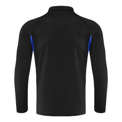 Kid's Manchester United 1/4 Zip Training Kit (Jacket+Pants) 2025/26 - Black