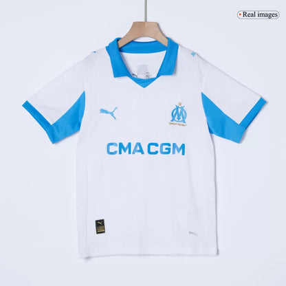 Kid's Marseille Home Soccer Jerseys Kit (Jersey+Shorts) 2025/26