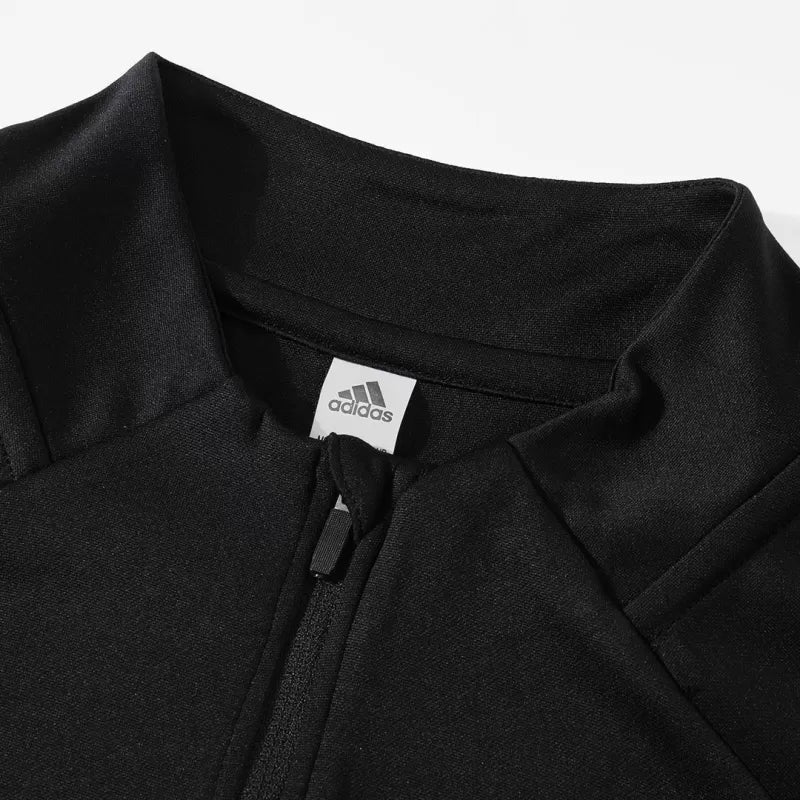 Kid's Real Madrid 1/4 Zip Training Kit (Jacket+Pants) 2025/26 - Black