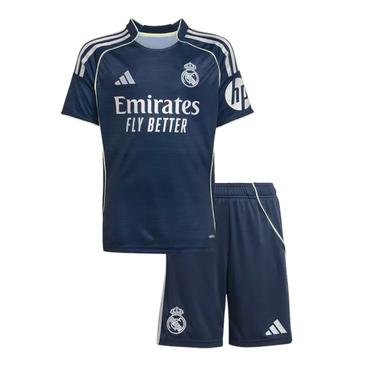 Kid's Real Madrid Away Soccer Jersey Kit(Jersey+Shorts) 2025/26