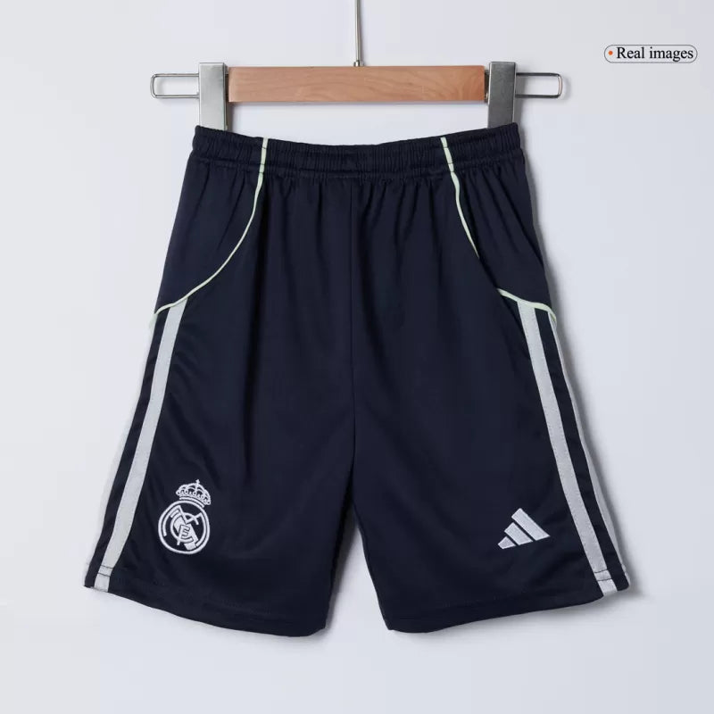Kid's Real Madrid Away Soccer Jersey Kit(Jersey+Shorts) 2025/26