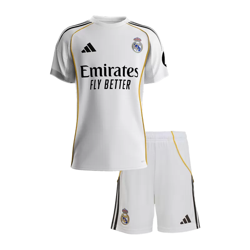 Kid's Real Madrid Home Soccer Jersey Kit(Jersey+Shorts) 2025/26