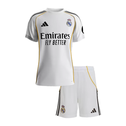 Kid's Real Madrid Home Soccer Jersey Kit(Jersey+Shorts) 2025/26