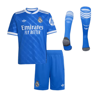 Kid's Real Madrid Third Away Soccer Jersey Kit(Jersey+Shorts+Socks) 2025/26