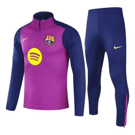 Kid's Barcelona 1/4 Zip Training Kit (Jacket + Pants) 2025/26 - Purple