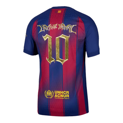 Player Version LAMINE YAMAL #10 Barcelona Home Soccer Jersey 2025/26- Kopa Trophy Edition - Slim Fit