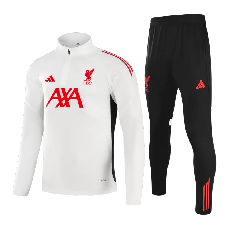 Kid's Liverpool 1/4 Zip Training Jacket Kit (Jacket+Pants) 2025/26 - White