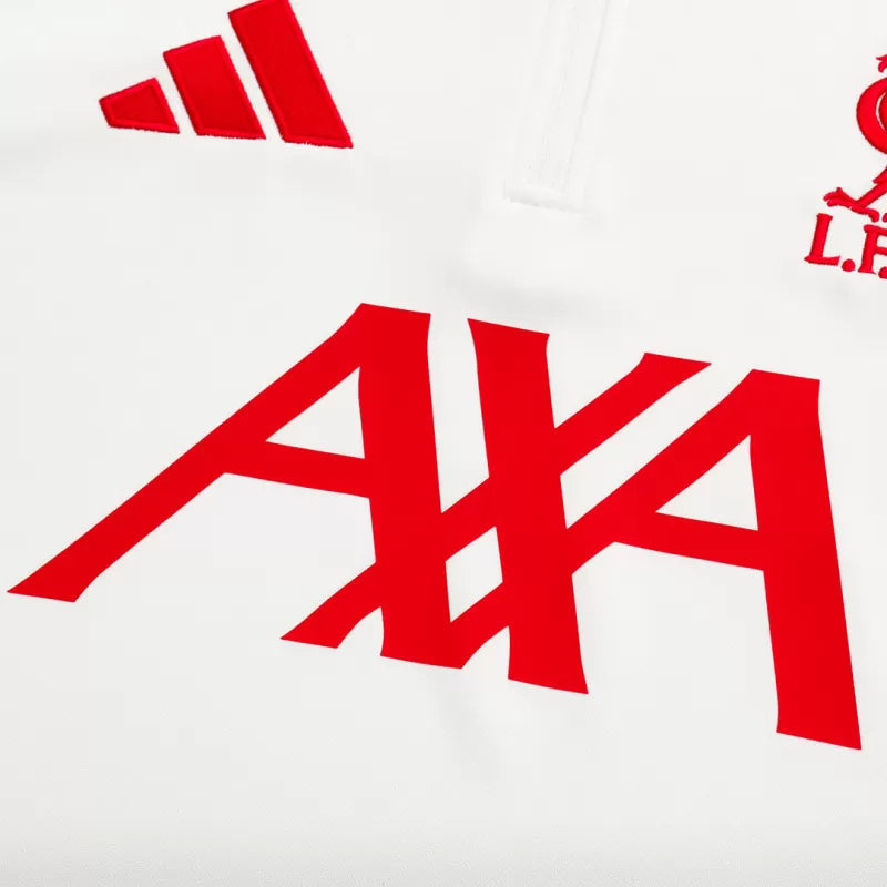 Kid's Liverpool 1/4 Zip Training Jacket Kit (Jacket+Pants) 2025/26 - White