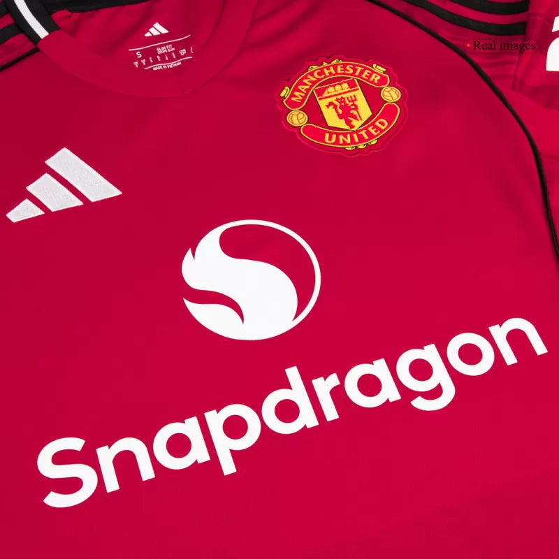 Manchester United Home Soccer Jersey Kit(Jersey+Shorts) 2025/26