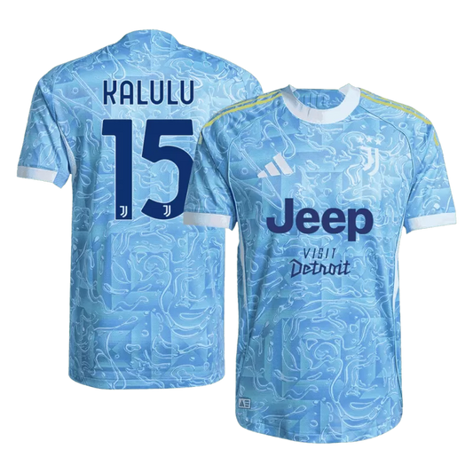 Player Version KALULU #15 Juventus Away Soccer Jersey 2025/26 - Slim Fit