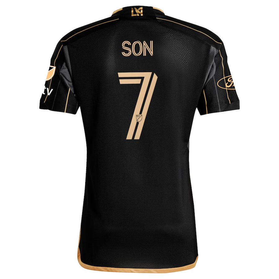 Fan Version Men's LAFC #7 Son Heung-Min Black Home 2024 topsoccerjerseys.com
