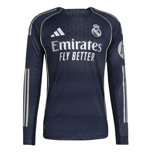 Player Version Real Madrid Away Long Sleeve Soccer Jersey 2025/26 - Slim Fit