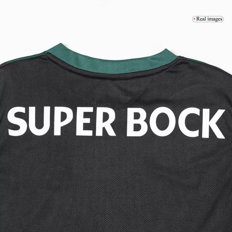 Player Version Sporting CP Soccer Jersey 2025/26 - Black - Slim Fit