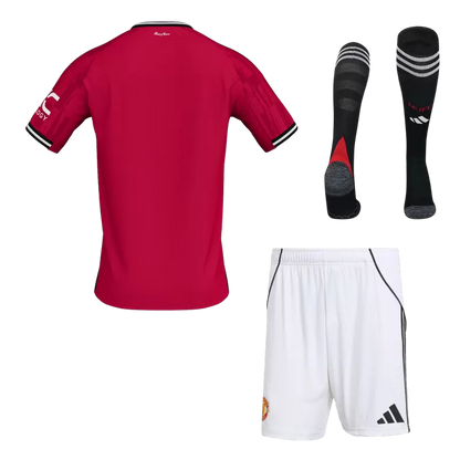 Manchester United Home Soccer Jersey Kit(Jersey+Shorts+Socks) 2025/26