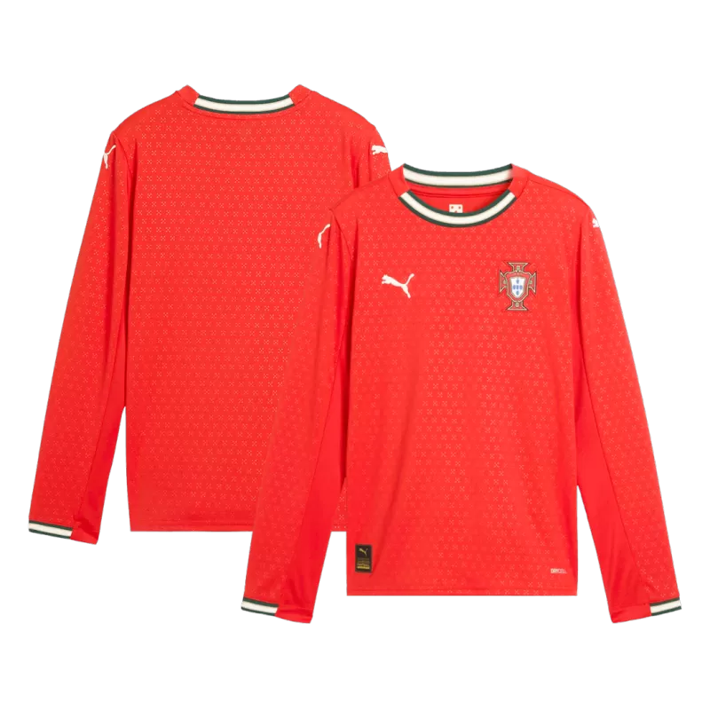 Portugal Home Long Sleeve Soccer Jersey 2025