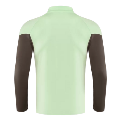 Kid's Real Madrid 1/4 Zip Training Kit (Jacket+Pants) 2025/26 - Green