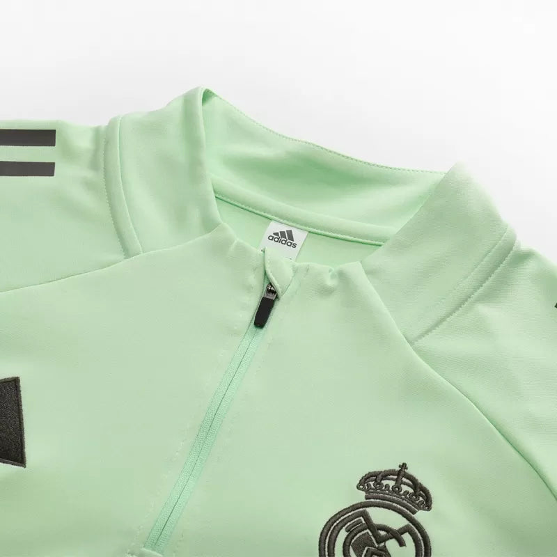 Real Madrid 1/4 Zip Tracksuit Kit (Jacket+Pants) 2025/26 - Green