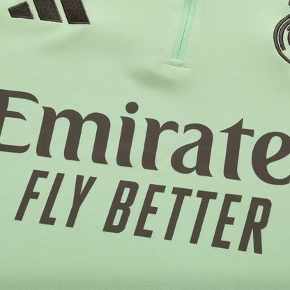 Real Madrid 1/4 Zip Tracksuit Kit (Jacket+Pants) 2025/26 - Green