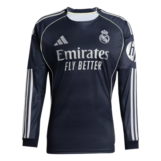Real Madrid Away Long Sleeve Soccer Jersey 2025/26