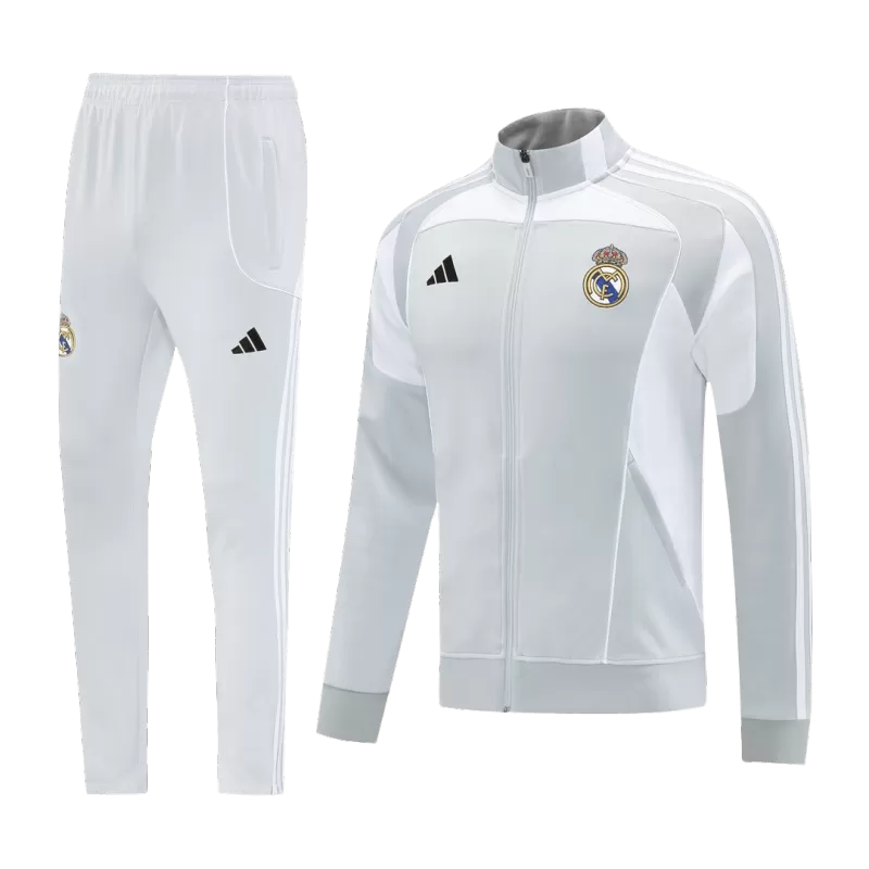 Real Madrid Training Jacket Kit (Jacket+Pants) 2025/26 - Gray