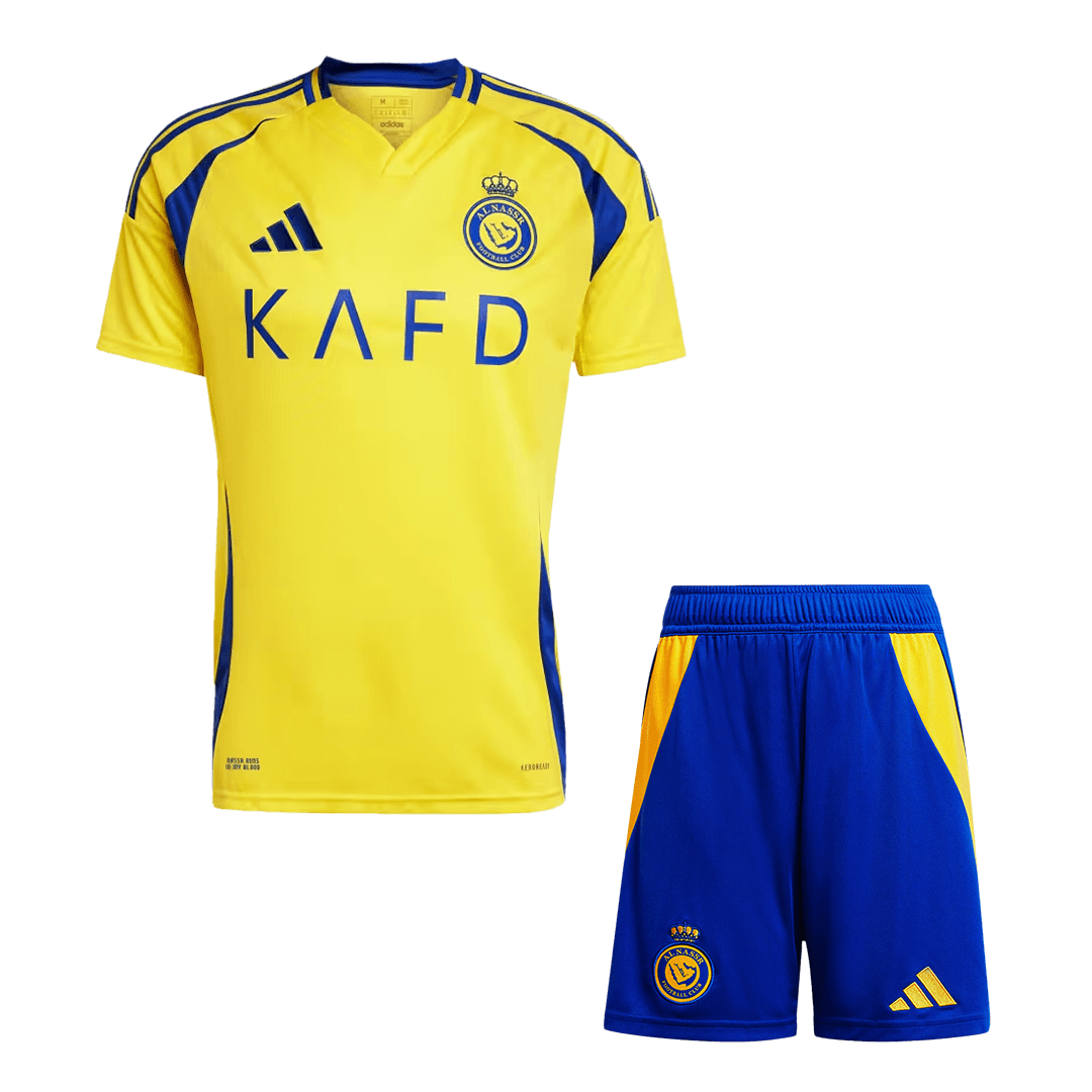 Al Nassr Home  Soccer Jersey Kit(Jersey+Shorts) 2024/25 Top Soccer Jerseys Store