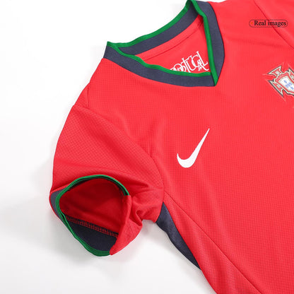 Kid's Portugal Home Jerseys Kit(Jersey+Shorts) Euro 2024 Go Game Wear
