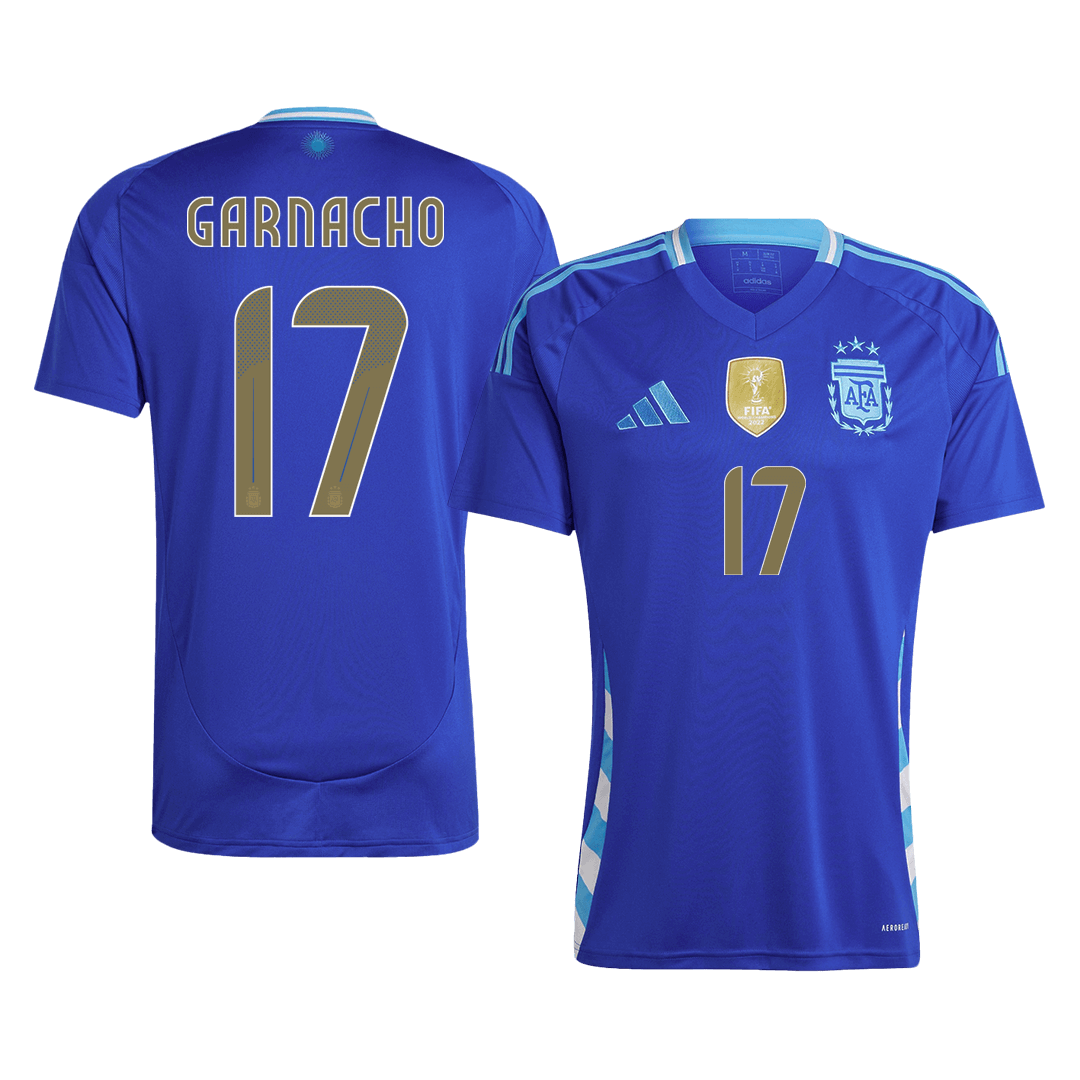 GARNACHO #17 Argentina Away  Soccer Jersey 2024 Top Soccer Jerseys Store