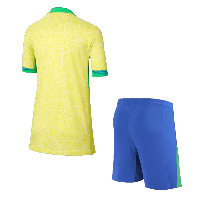 Brazil Kid‘s Home Soccer Jerseys (Jersey+Short) Kit 2024 Top Soccer Jerseys Store