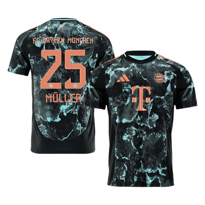 MÜLLER #25 Bayern Munich Away  Soccer Jersey 2024/25 Top Soccer Jerseys Store
