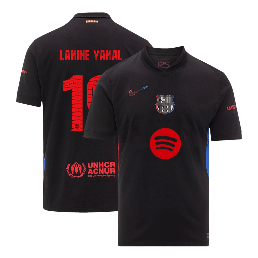 LAMINE YAMAL #19 Barcelona Away  Soccer Jersey 2024/25 - UCL (Spotify Logo Without Text) Top Soccer Jerseys Store