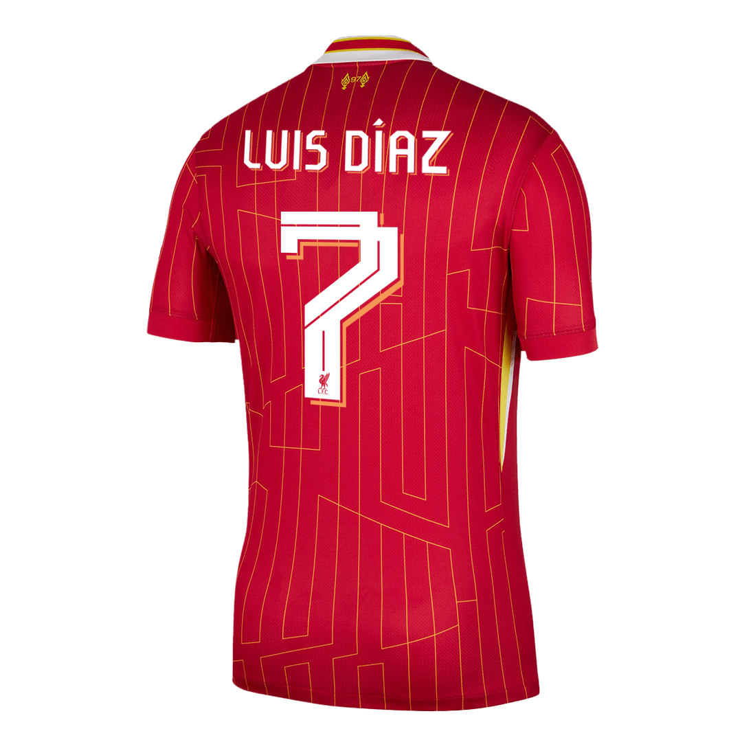 Luis Díaz #7 Liverpool Home  Soccer Jersey 2024/25 - UCL Top Soccer Jerseys Store