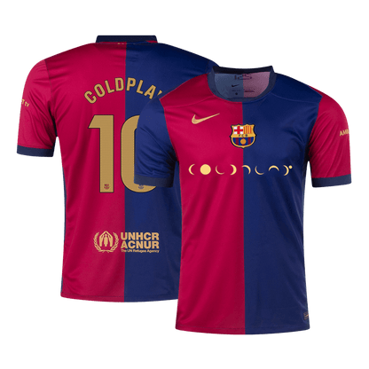 COLDPLAY #10 Barcelona Home  Soccer Jersey 2024/25 Top Soccer Jerseys Store