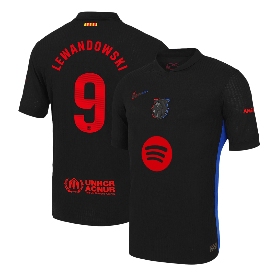 Player Version LEWANDOWSKI #9 Barcelona Away  Soccer Jersey 2024/25 - Spotify Logo Without Text Top Soccer Jerseys Store