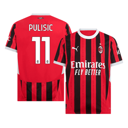 PULISIC #11 AC Milan Home  Soccer Jersey 2024/25 Top Soccer Jerseys Store