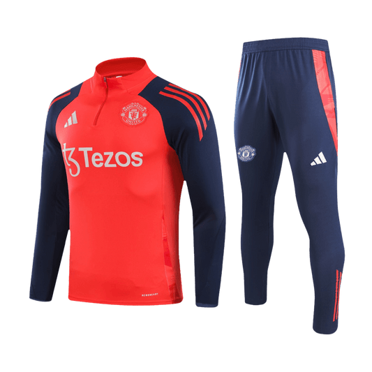 Manchester United Zipper Sweatshirt Kit(Top+Pants) 2024/25 Top Soccer Jerseys Store