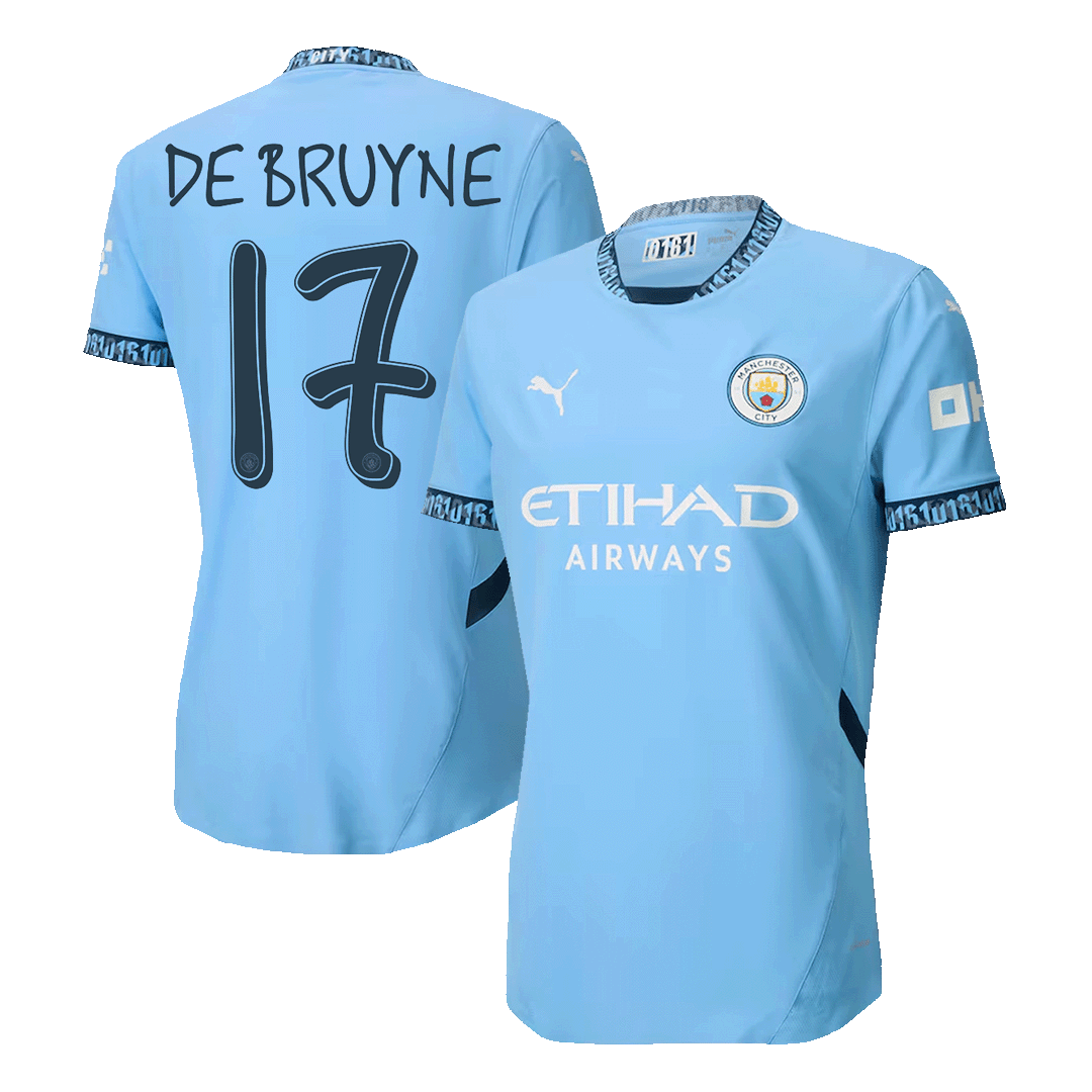 Player Version DE BRUYNE #17 Manchester City Home  Soccer Jersey 2024/25 - UCL Top Soccer Jerseys Store